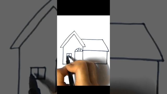 How to draw a Beautiful House for beginners | arts for kids easy