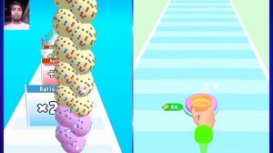 Ice Cream Rush | Ice Cream Stack Games Runner - All Gameplay Android,ios (MAX LEVELS) Part _1