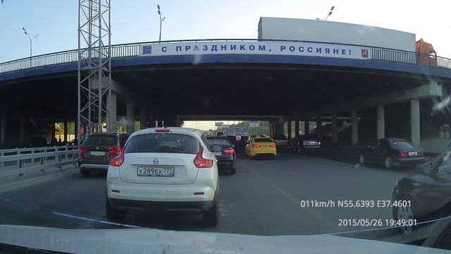 Реконструкция Ленинский/МКАД (26.05.15). Съемка движения из центра в область смотреть онлайн