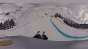Спуск с горы с камерой 360°