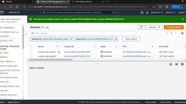 04 Creating Custom VPC, Subnets, Internet Gateway and Deleting and Creating Default VPC смотреть онлайн