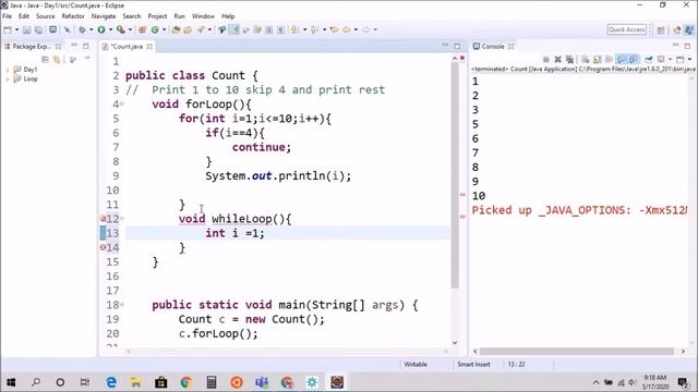 Learn how to use  Continue Statement | Java for Beginners