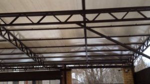 Навес односкатный из поликарбоната