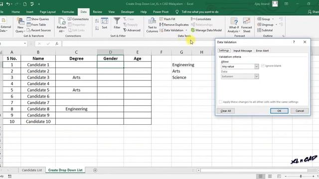 How to create a Drop Down List in Excel - Malayalam Tutorial смотреть онлайн