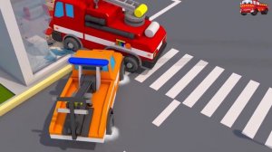 Монстр трак и эвакуатор помогли пожарной машине/Monster truck and tow truck helped the fire truck