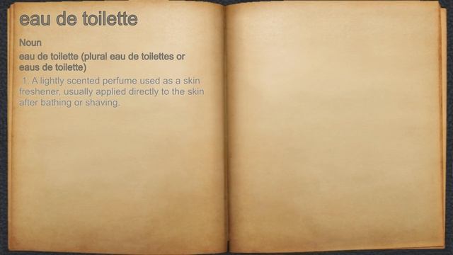 What does eau de toilette mean? смотреть онлайн