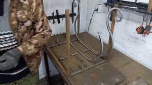 Дровница из 15 проф. трубы своими руками (с размерами).