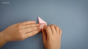 Объемное оригами сердечко за пару минут | Как сделать 3D сердце оригами без клея |  Origami Heart ❤