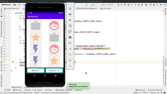 Update Game Info TextViews: Publish an App In 4.5 Hours - Android Memory Game #6 смотреть онлайн