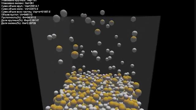 Моделирование гравитационной упаковки частиц смотреть онлайн