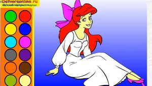 Ariel Mermaid Coloring Pages ??? Русалочка Ариель Раскраска Игра????