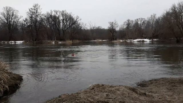 Плавание в ледяной воде!Swimming in ice water! Весна!Spring! смотреть онлайн