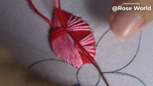New hand embroidery easy flower design with modified easy stain stitch