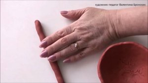 Как просто слепить сосуд | Для детей 9+ #лепкапластилином  #посуда #длядетей #преподаватель# легко