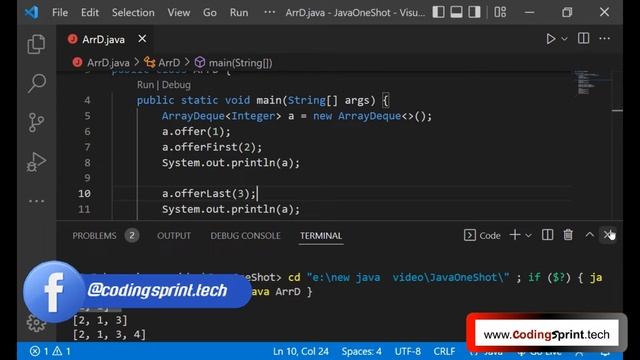 ArrayDeque | Doubly ended queue | Mix of Stack and Queue | Java |
