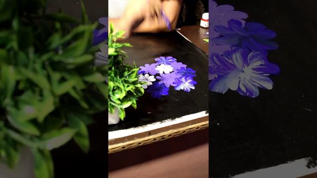 one stroke?️flower painting ?//#shorts