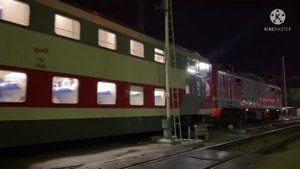 «С вагоном РЖД» Электровоз ЭП2К-433 с двухэтажным поездом 52 Пенза-Москва