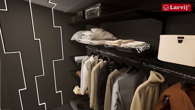 Отдельная гардеробная Larvij с зеркалом смотреть онлайн