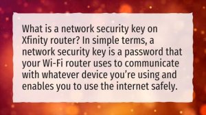 How do I find my network security key?