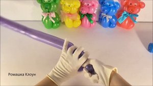 МИШКА медвежонок МЕДВЕДЬ из шаров своими руками One Balloon Teddy Bear TUTORIAL