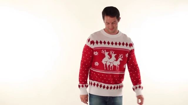 Мужской Свитер Три Оленя от FunnySweaters RU