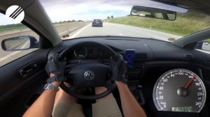 VW PASSAT 1.9 TDI 131HP B5 TOP SPEED DRIVE ON GERMAN AUTOBAHN ?