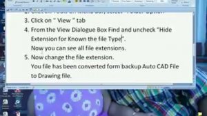 How to convert the BAK (backup) to its DWG (original AutoCAD Drawing) file