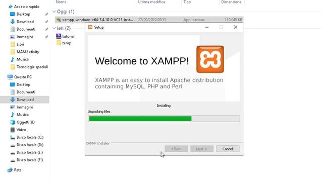 Xampp installation on Windows (quick version)