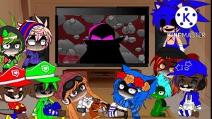 smg4 crew react to triple trobule lord X vs auditor