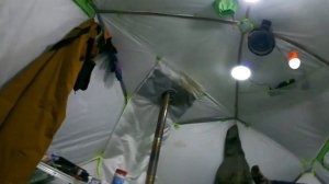 Зимняя рыбалка с ночевой и с палаткой Лотос куб4 термо компакт! Такого у меня не было на рыбалке!