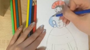 Дымковская игрушка. Рисунок цветными карандашами. 1 класс. Уроки от Мурыски.