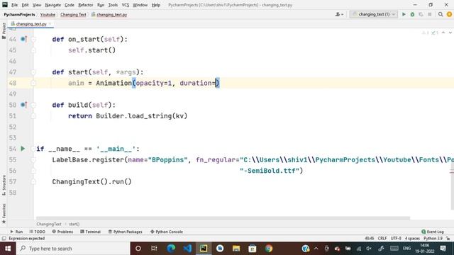 How To Create Changing Text With Fade Animation Using KivyMD And Python | Animated Text