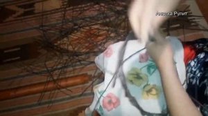 Делаем веночек из лозы вишневых веток, поделка