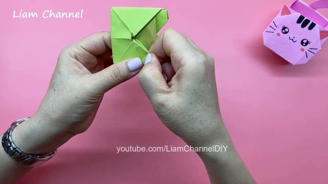 Cách gấp Hộp Mèo bằng giấy | ORIGAMI CAT BOX | How to make Cat Box | Liam Channel смотреть онлайн