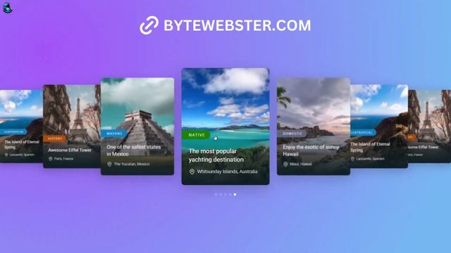 Make A Responsive Carousel Using HTML, CSS Flexbox, And SwiperJS || BYTEWEBSTER