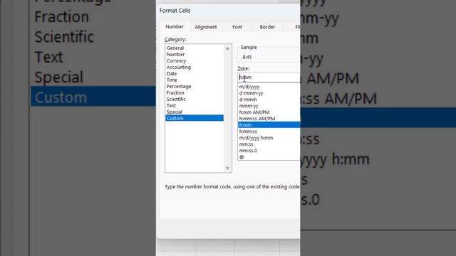 How to Calculate Total Hours & Minutes in Excel Over 24 Hours | Formula to SUM Time #short