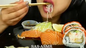 Асмр Суши Роллы и Сашими!ASMR sushi rolls and sashimi😍Yummy.