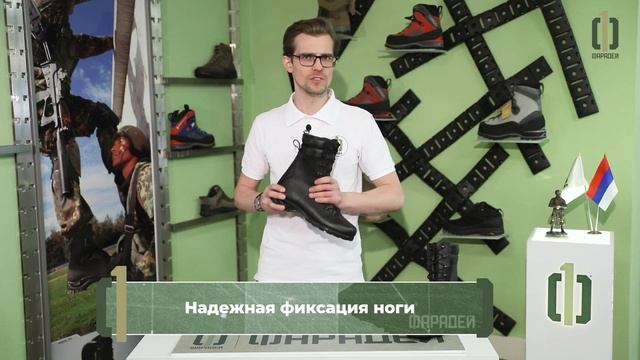 Ботинки с высокими берцами. Модель - 443 от "Фарадей". Видеообзор смотреть онлайн