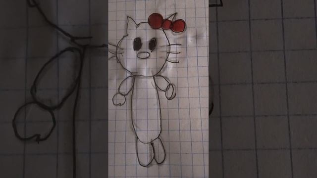 Как нарисовать хеллоу китти (3 часть, 1 часть и 2 часть на канале) смотреть онлайн