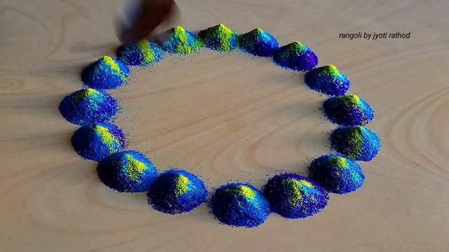 #1470 Rangoli For Diwali    Navratri Rangoli Design   रंगोली डिजाइन   Satisfying Video