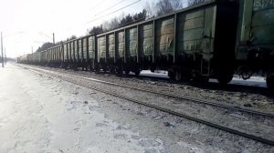 "Орловский гость" ВЛ11.8-759 с грузовым поездом перегон Бекасово 1-Нара 3.02.2017