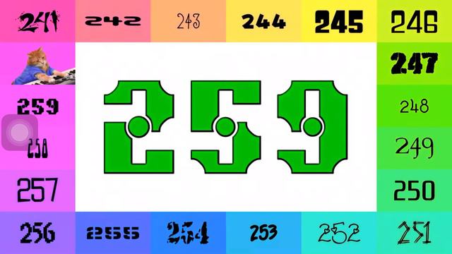 Numbers 1 to 500 in Colorful Fonts! (1000 / 2) (Reuploaded Video) смотреть онлайн
