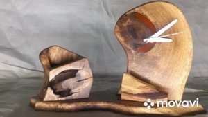 Часы из дерева и эпоксидной смолы своими руками. Из дубовых обрезков.