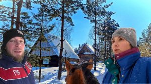 Переехали в ЛЕС и строим мечту. Только на лошади получилось показать деревню. Привезли вагонку, брус