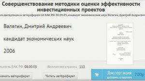 Диссертация Валягина Дмитрия Андреевича, где впервые применён метод Ньютона для нахождения IRR