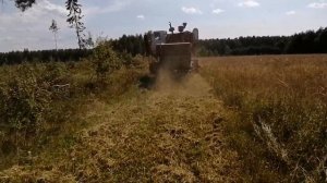 Самодельный измельчитель соломы зерноуборочного комбайна СК-5 Нива выезжаем в поле 2020 год Беларус