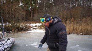 Аэролодка замер тяги ..20лс D-1550мм.