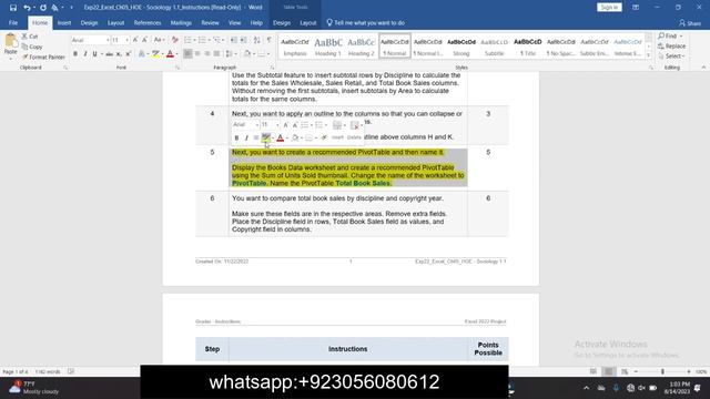 Exp22_Excel_Ch05_HOE - Sociology 1.1 | Excel Chapter 5 Hands-On Exercise - Sociology/100% Grades