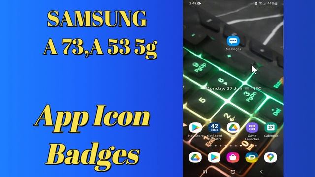 Samsung App icon Badge Not showing Galaxy A73 5g, A53 5g смотреть онлайн