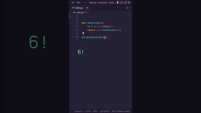 What is RECURSION?? #python #programming #coding